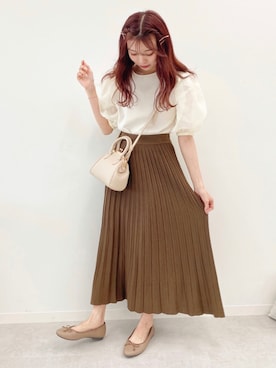 「アプレジュール」｜「アイテム（Tシャツ/カットソー）」を使った、apres_jourさん（レディース・158cm）の夏コーディネート