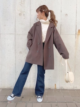 「apres jour（アプレジュール）のアイテム（ダウンジャケット/コート）」を使った、apres_jourさん（レディース・158cm）の秋コーディネート
