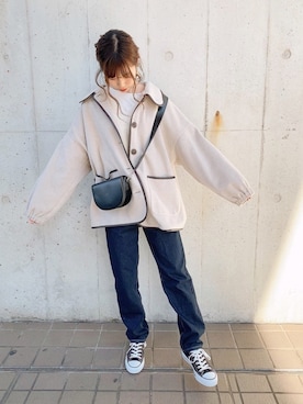 「apres jour（アプレジュール）のアイテム（ダウンジャケット/コート）」を使った、apres_jourさん（レディース・158cm）の秋コーディネート