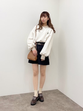 「apres jour（アプレジュール）のアイテム（スウェット）」を使った、apres_jourさん（レディース・158cm）の冬コーディネート
