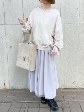 「apres jour（アプレジュール）のアイテム（スウェット）」を使った、apres_jourさん（レディース・153cm）の冬コーディネート
