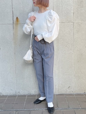 「apres jour（アプレジュール）のアイテム（バレエシューズ）」を使った、apres_jourさん（レディース・153cm）の冬コーディネート