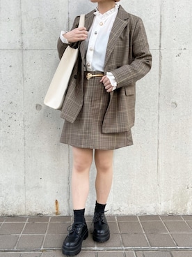 「apres jour（アプレジュール）のアイテム（ジャケット/アウター）」を使った、apres_jourさん（レディース・153cm）の春コーディネート
