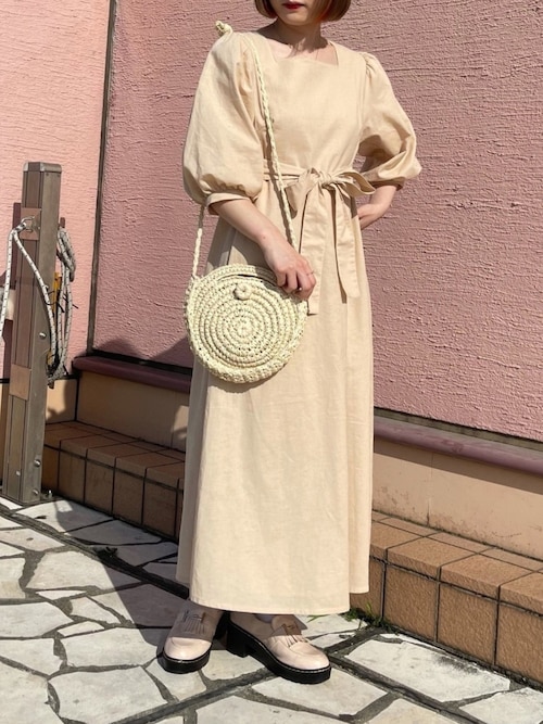 CHICWISH★ボリュームスリーブスクエアネックフレアワンピース☆ AN8325EW00845_fw_thumbM.jpg