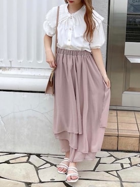 「apres jour（アプレジュール）のアイテム（サンダル）」を使った、apres_jourさん（レディース・153cm）の春コーディネート