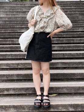 「apres jour（アプレジュール）のアイテム（サンダル）」を使った、apres_jourさん（レディース・153cm）の春コーディネート