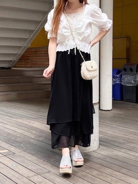 「apres jour（アプレジュール）のアイテム（サンダル）」を使った、apres_jourさん（レディース・153cm）の春コーディネート
