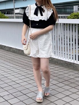 「apres jour（アプレジュール）のアイテム（サンダル）」を使った、apres_jourさん（レディース・153cm）の春コーディネート