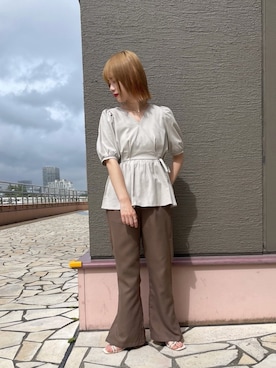 「apres jour（アプレジュール）のアイテム（サンダル）」を使った、apres_jourさん（レディース・153cm）の春コーディネート