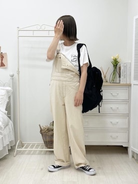 「apres jour（アプレジュール）のアイテム（オールインワン・サロペット）」を使った、apres_jourさん（レディース・153cm）の春コーディネート