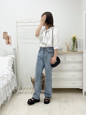 「apres jour（アプレジュール）のアイテム（サンダル）」を使った、apres_jourさん（レディース・153cm）の春コーディネート