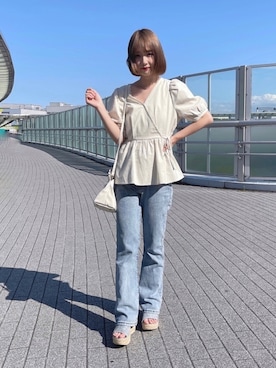 「apres jour（アプレジュール）のアイテム（サンダル）」を使った、apres_jourさん（レディース・153cm）の夏コーディネート