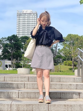 「apres jour（アプレジュール）のアイテム（サンダル）」を使った、apres_jourさん（レディース・153cm）の夏コーディネート