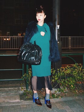 「GIVENCHY（ジバンシイ）のアイテム」を使った、荻原桃子さん（レディース・161cm）の春コーディネート