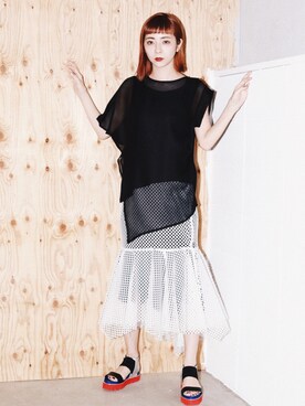 荻原桃子さん（レディース・161cm）の夏コーディネート