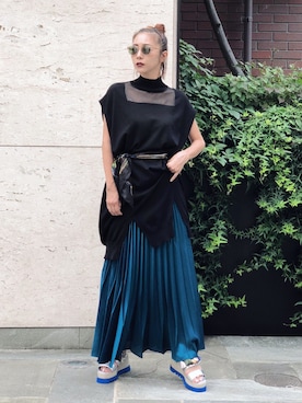 荻原桃子さん（レディース・161cm）の夏コーディネート