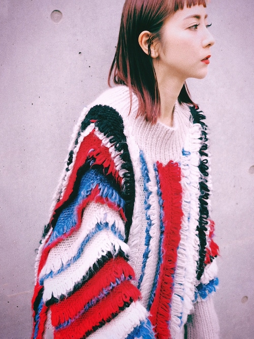 UN3D.（アンスリード）の「マルチカラーループニット（ニット/セーター