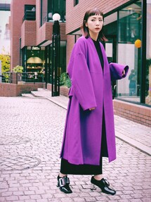 UN3D.（アンスリード）の「バックプリーツコート（ノーカラー