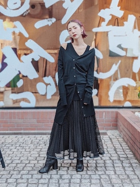 荻原桃子さん(レディース・161cm)の春コーディネート