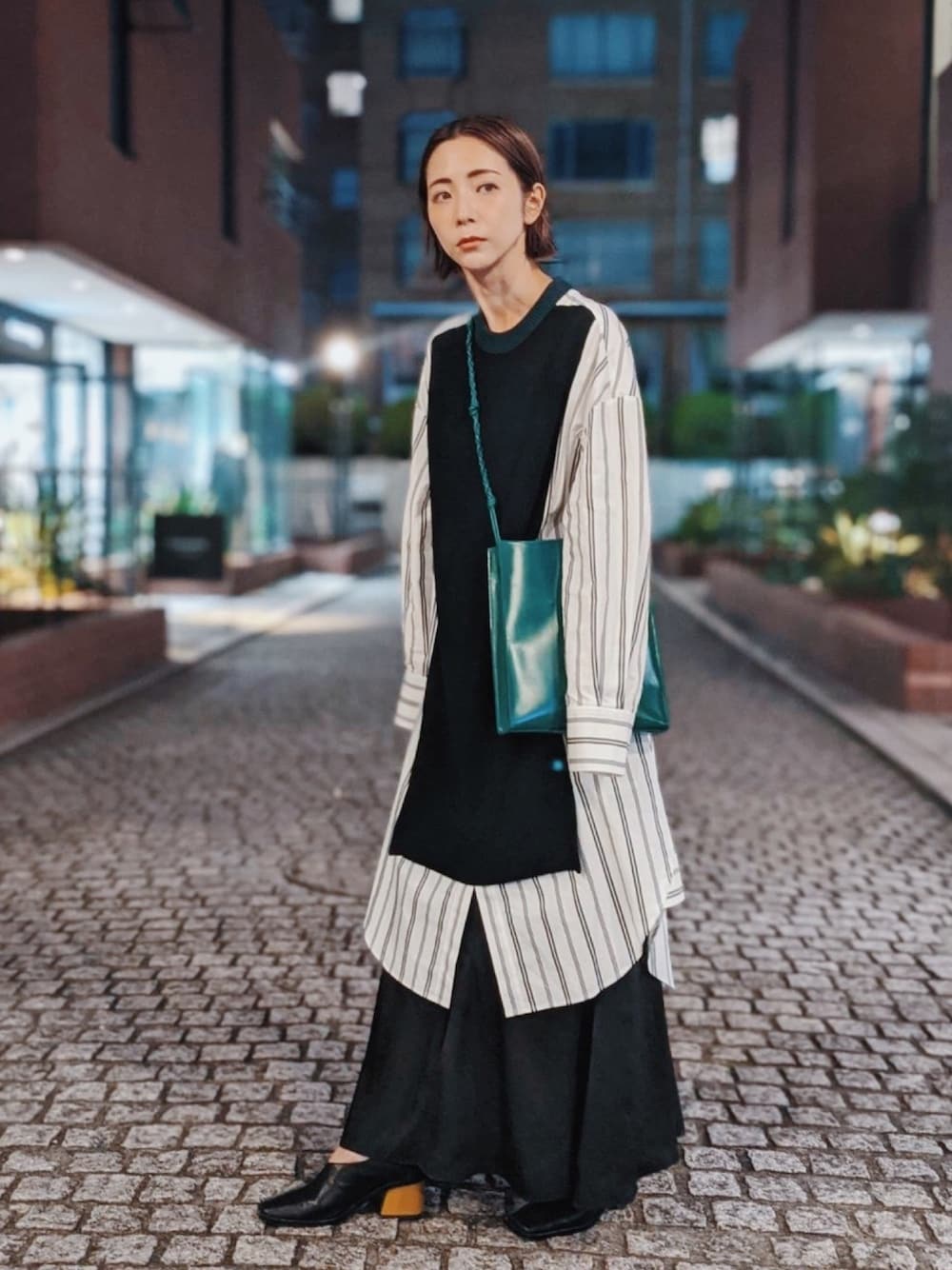 UN3D. ニットドッキングシャツ 定価¥28,600 ワンピース UN3D. ニットドッキングシャツ 定価¥28,600 ワンピース