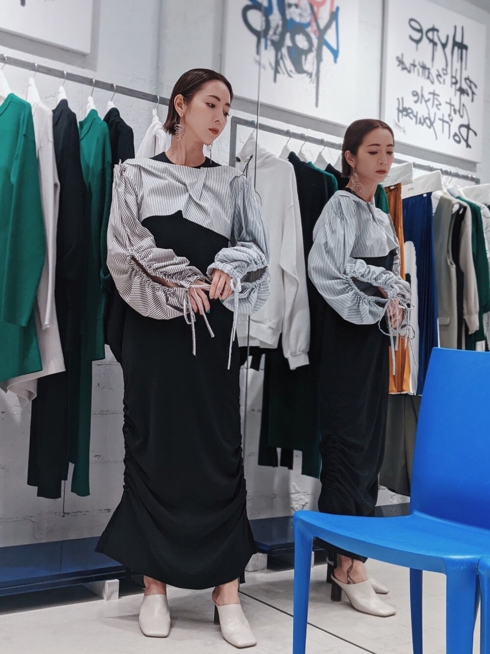 UN3D.（アンスリード）の「プリントミックスシャツレイヤード