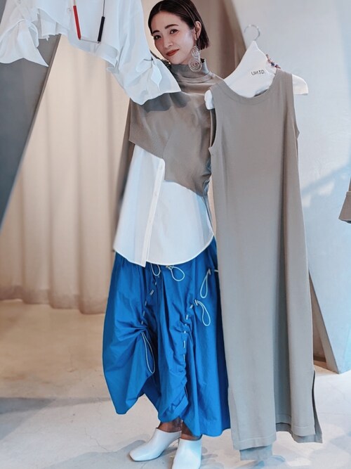 UN3D.（アンスリード）の「ショートレイヤードニットワンピース