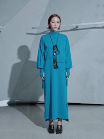 UN3D.（アンスリード）の「ショートレイヤードニットワンピース