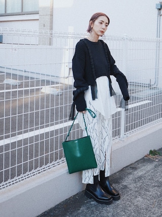 未使用級・23SS✨アンスリード　ショートニットブルゾン　ダブルファスナー　S位 UN3D.（アンスリード）の「ショートニットブルゾン（ブルゾン）」 - WEAR