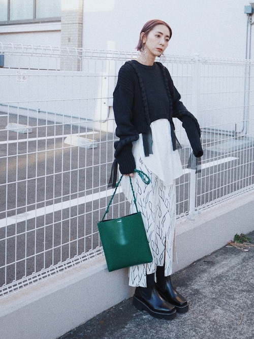 UN3D.（アンスリード）の「ブレイドショートニット（ニット/セーター