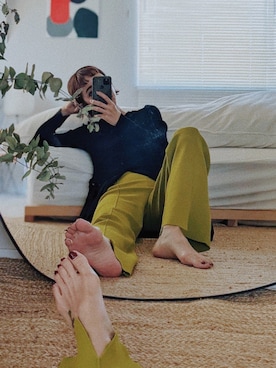 荻原桃子さん（レディース・161cm）の冬コーディネート