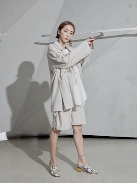 荻原桃子さん（レディース・161cm）の冬コーディネート