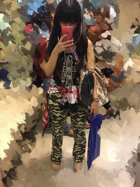 「SUPER LOVERS（スーパーラヴァーズ）のアイテム（その他アウター）」を使った、かれん💫KARENさん（レディース・158cm）の夏コーディネート