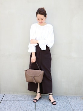 「Noble（ノーブル）のアイテム（トートバッグ）」を使った、chikaさん（レディース・165cm）の夏コーディネート