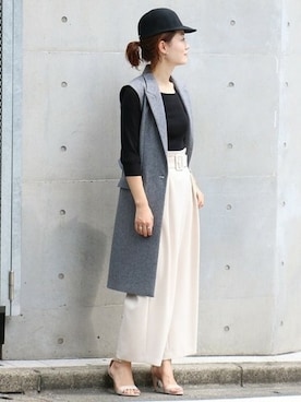 「Noble（ノーブル）のアイテム（帽子）」を使った、chikaさん（レディース・165cm）の秋コーディネート