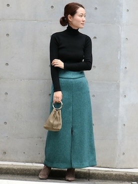 「Noble（ノーブル）のアイテム（ニット/セーター）」を使った、chikaさん（レディース・165cm）の秋コーディネート