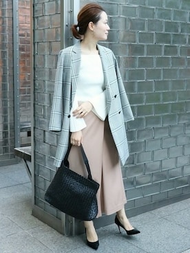 「Noble（ノーブル）のアイテム（ニット/セーター）」を使った、chikaさん（レディース・165cm）の秋コーディネート