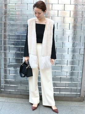 「Noble（ノーブル）のアイテム（パンツ）」を使った、chikaさん（レディース・165cm）の秋コーディネート