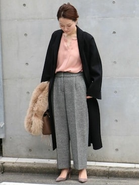 「Noble（ノーブル）のアイテム（トートバッグ）」を使った、chikaさん（レディース・165cm）の秋コーディネート