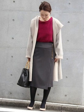 「FABIO RUSCONI（ファビオルスコーニ）のアイテム」を使った、chikaさん（レディース・165cm）の秋コーディネート