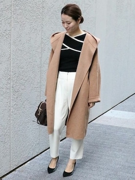 「Noble（ノーブル）のアイテム（パンツ）」を使った、chikaさん（レディース・165cm）の冬コーディネート