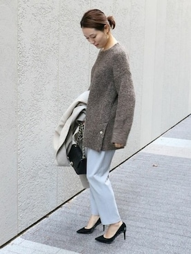 「上品」｜chikaさん（レディース・165cm）の冬コーディネート