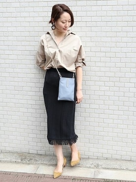 「SMIR NASLI（サミールナスリ）のアイテム」を使った、chikaさん（レディース・165cm）の冬コーディネート