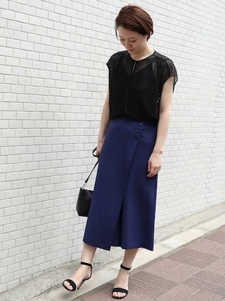 Noble（ノーブル）の「2WAY カットドビーシフォンブラウス2◇（シャツ 