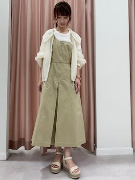 「JILL STUART（ジルスチュアート）のアイテム（ブルゾン）」を使った、tomokoさん（レディース・155cm）の春コーディネート