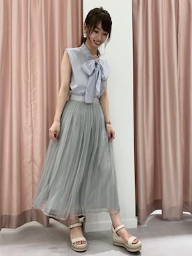 「JILL STUART（ジルスチュアート）のアイテム（アクセサリー）」を使った、tomokoさん（レディース・155cm）の夏コーディネート