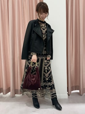 「JILL STUART（ジルスチュアート）のアイテム（ブルゾン）」を使った、tomokoさん（レディース・155cm）の夏コーディネート