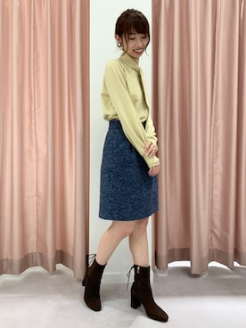 「JILL STUART（ジルスチュアート）のアイテム（イヤリング）」を使った、tomokoさん（レディース・155cm）の秋コーディネート