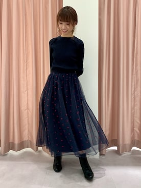 「アイテム（ブーティ）」を使った、tomokoさん（レディース・155cm）の冬コーディネート