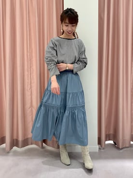 「JILL STUART（ジルスチュアート）のアイテム（Tシャツ/カットソー）」を使った、tomokoさん（レディース・155cm）の冬コーディネート