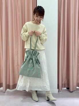 tomokoさんの「《JILLSTUART×moeko》ドローストリングバッグ」を使ったコーディネート